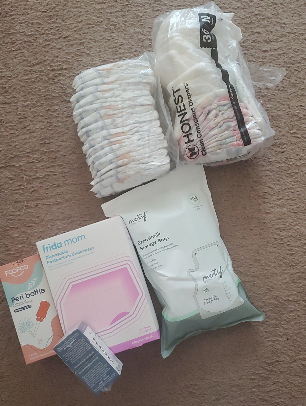 The Honest Company Baby Diapers + Nursing Supplies - Postpartum Bundle